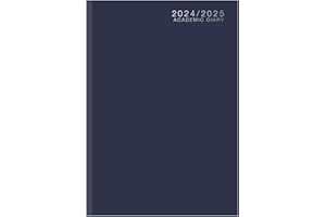 ARTH A4 Academic Diary 2024/2025 Week to View Hardback Case Bound - BLUE