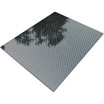 Plaque Fibre De Carbone Véritable 200x250mm - Épaisseur 2mm - Brillant 3K Pour Customisation & DIY