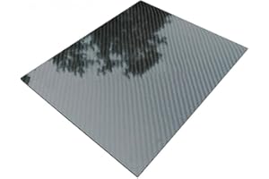 XMRISE-Kohlenstofffaserblatt 100% 3K-Platten-Platten-Platten-Laminat-starrer Twill-Glanzoberfläche,300mm x 300mm x 4mm