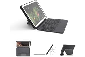 EIP Magnetix Keyboard Case for Google Pixel Tablet 11 inch (2023), Adjustable Viewing Angle, Detachable, Easy Carry, Protective Cover Compatible with Speaker Dock, 7 Backlight Color, UK Layout