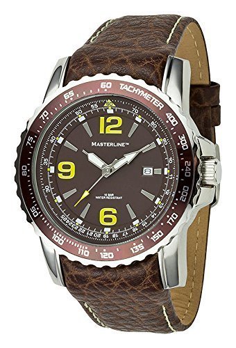 Herrenarmbanduhr Masterline1966 100m Leder braun Tachymeter ML06139002 Herrenarmbanduhr Masterline1966 100m Leder braun Tachymeter ML06139002