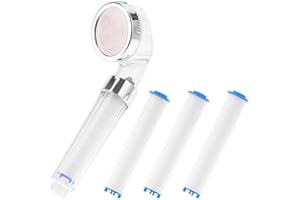 Zyyini Głowica prysznicowa, trzypozycyjny filtr z jonami ujemnymi pod ciśnieniem oszczędzający wodę, nadaje się do łazienki (#1)