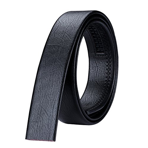 Belts for Men Black Cowhide Leather Belt 35mm wide Strap Suitable for Automatic Buckle,Adjustable