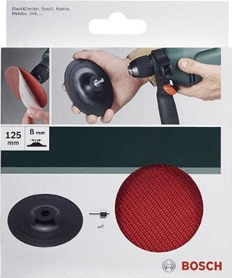 Bosch 2609256280 Plateau de ponçage pour Perceuse Système auto-agrippant 125 mm