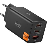 Spigen 67W USB-C + USB-A 3 Port Hızlı Şarj Aleti PPS 3.0 Super Hızlı Şarj GaN Pro Isı D&uuml;ş&uuml;r&uuml;c&uuml; G&uuml;&ccedil; Adapt&ouml;r&uuml; Akım Koruma iPhon
