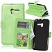 Produktbild Nancen Alcatel One Touch POP 3 5.0 5015D (5.0 Zoll) Lederhülle Neu Style Acht Farbe Weich PU Flip Case Ledertasche / Schutz Etui, Einfach Vintage Kollektion Karten Slot Foto Wallet Hülle Handy Tasche Zubehör