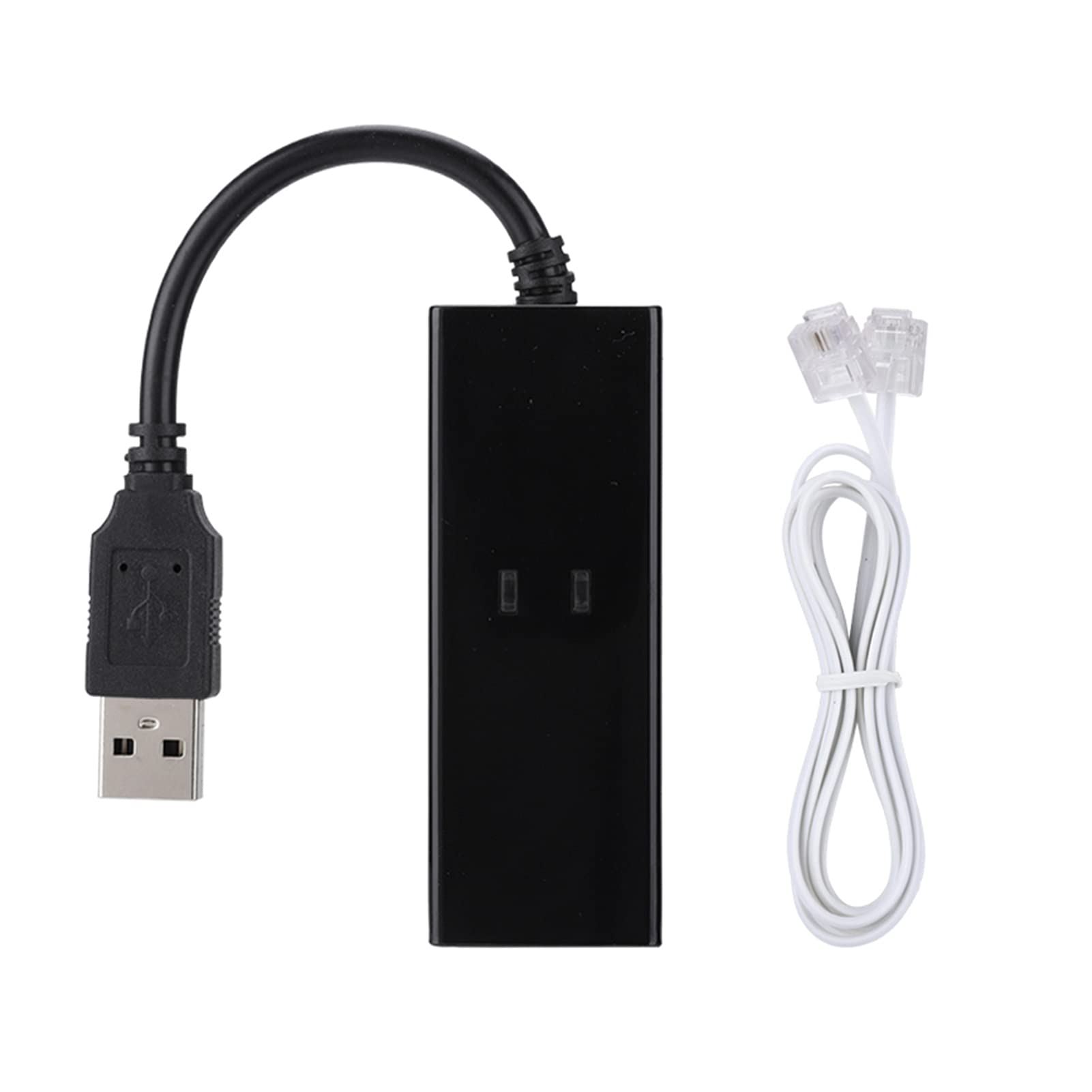 Rj11 to USB Adapter Fax Modem USB Windows 10 Abs Black USB 56K External Dial Up Voice Fax Data Modem Fit for Win7 Win8 Win10 Xp