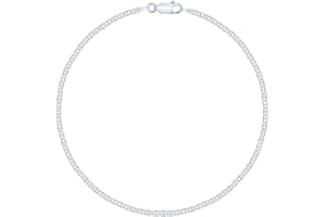 Planetys - Chaîne de Cheville Argent 925/1000 Rhodié Maille Marine 2.3 mm