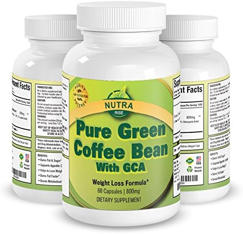 Green Coffee Bean Extract, 800mg Per Daily Serving is the Highest Strength Available on Amazon, Premium Fat Burner and Weight Loss Supplement to Lose Weight and Burn Fat Fast- 60 Capsules