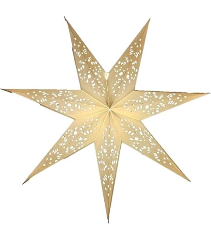 Weihnachtsstern IKEA Lampenschirm Strala sternförmiger Leuchtenschirm 48 cm aus Papier