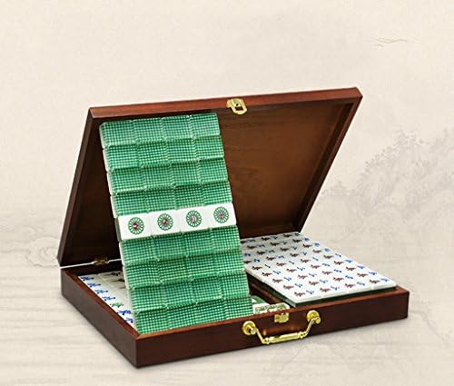 Mahjong crystal acrylic large size household mahjong 39mm hand mahjong wood boxed Mah Jong