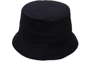 UTOWO Kids Sun Cap Bucket Hats Cotton Children 2 to 4 Years - Black - Medium