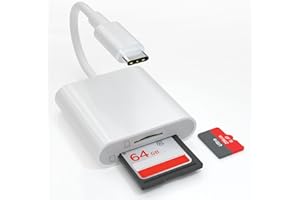 AGEEMY USB C SD Card Reader, Micro SD to Type C Adapter for iPhone 15, Type C OTG Adapter Camera Memory Card Reader Dual Slot for SDHC SDXC TF UHS-I Cards Compatible with iPad/Mac/Laptop, Galaxy S21/S22