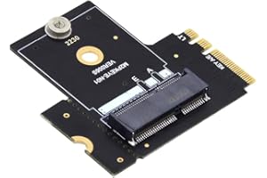 NFHK NGFF Key A+E PCI Express Male to Female Right Angled 90 Degree Low Profile Adapter Extension Card Riser