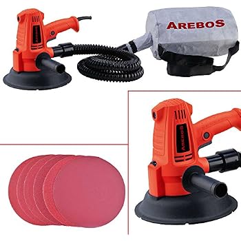 wolfcraft 4056000 Ponceuse à Main - Cale à Poncer pour Plaques de Plâtre & 4052000 Kit ponceuse rotative 225 mm | Pour plaques de plâtre, 3 pièces