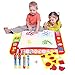 Produktbild 80*60CM Magic Wasser Doodle Malmatte Mehrfarbig,AEVEA Magic Doodle Matte für Kinder zum Bemalen mit 4 Magic Wasser Doodle Stifte