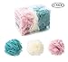 Produktbild Bllomsem 3 Stück Badeschwamm weich PE Luffa Schaumig Duschschwamm, body wash Baden Scrubber Peeling Bürste Bubble Ball Bad Luffa(blau/weiß/rosa)