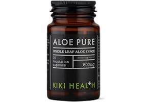 KIKI Health - Aloe Pure Capsules - 100% Freeze-Dried Aloe Ferox - Natural Digestive Cleanse & Gut Health Support - Bowel & Intestinal Health - Toxin Flush & Detox Supplement - 20 Capsules