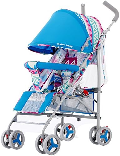 GDG Pushchair Iight Stroller With 5-Point Safety System And Multi-Positon Reclining Seat From Birth To15Kg,Blue