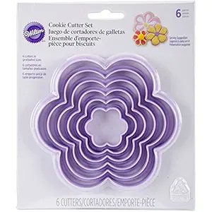Nesting Plastic Cookie Cutter Set 6/pkg-Flowers