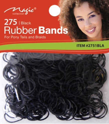 275 Black Rubber Bands