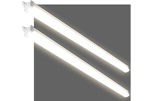 ALUSSO Lot de 2 Réglette LED 120 cm, LED 36W 4320LM 4000K Neutre Blanc IP65 extérieur étanche, Tubes Lumineux pour garage, Cave,entrepôt, bureau, atelier, éclairage de cuisine