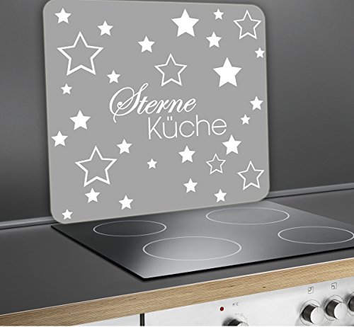 Wenko 2712975500 Multi-Platte Sterneküche für Glaskeramik Kochfelder, Schneidbrett, Glas, grau - 2