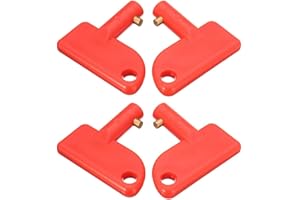 CRLLDPM 4 Piezas Llave de Interruptor de Batería de Coche, Llave Desconectador de Batería Coche, Llaves de Repuesto para Interruptor Aislador de Batería, Llave de Corte de Energía, para Barcos, Coche