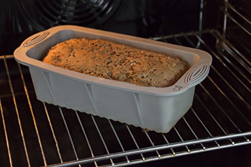 BackeFix – die moderne Brotform für Ihre Bedürfnisse | die antihaftende Kastenform, backen ohne Einfetten – für 500g | Perfekt für den Ofen- sowie Mikrowellenberreich | Flexible Silikon Brot-Backform, Kuchenform, Brotkasten, Spühlmaschinenfest, Antihaft-Beschichtung | Backform (außen: 26cm x 13cm x 8cm; 1,2 Liter) | 2 Jahre Garantie - 3