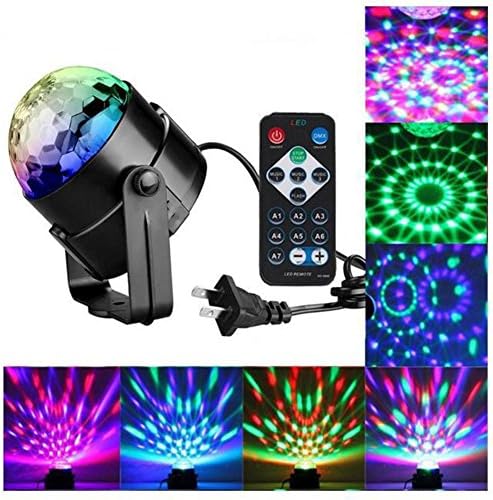 TOOY Stage Lights Magic ball lamp LED stage effect Rotating Party Light crystal ball Sound Activated + Remote Control Atmosphere Bulb for Disco KTV Xmas Bar Club Christmas DJ Pub