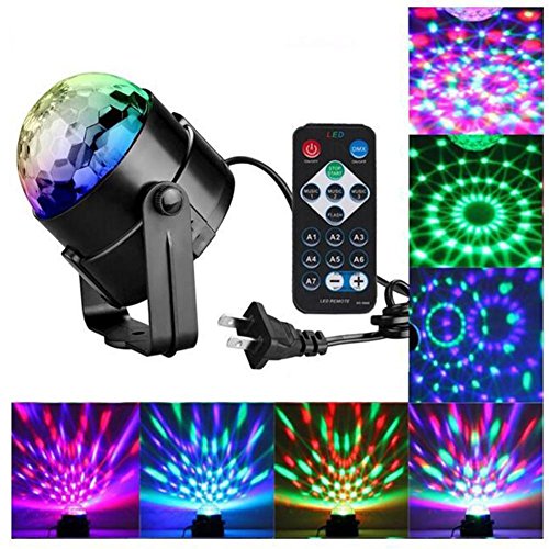 TOOY Stage Lights Magic ball lamp LED stage effect Rotating Party Light crystal ball Sound Activated + Remote Control Atmosphere Bulb for Disco KTV Xmas Bar Club Christmas DJ Pub