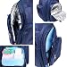 Yodo Baby Nappy Backpack - Detachable Stroller Strap, XL Changing Pad, Small Pouch and Feeding Bottle Holder - 14 Pockets, Navy