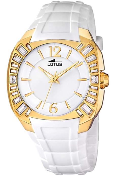 LOTUS Reloj Mujer Blanco con CIRCONITAS (15763/A) : Amazon.es ...