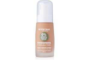 Deborah Milano - Fondotinta Formula Pura SPF 15 con Ingredienti Naturali, 05 Dark Beige, Effetto Idratante e Antiossidante, Dona una Pelle Morbida, Vellutata e Levigata, 30 ml