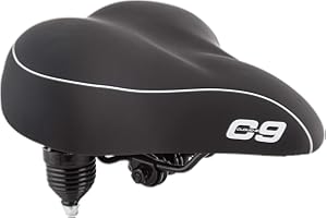 Sunlite Cloud-9 Bicycle Suspension Cruiser Saddle, Cruiser Gel, Tri-color Black by Cloud-9