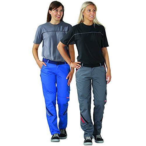 Planam Damen Bundhose Highline, Größe 38, 1 Stück, schiefer / schwarz / rot, 2329038 - 7