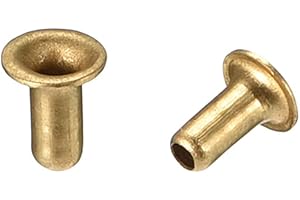 sourcing map Remaches huecos de cobre de Agujero pasante de 2mmx4mm de Placa de circuito de ojal PCB, 200 unidades