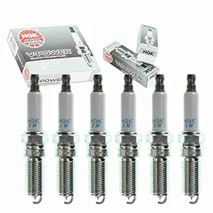 6 pc NGK V-Power Spark Plugs compatible with Jeep Wrangler 3.8L V6 2007-2011 Ignition Wire Secondary