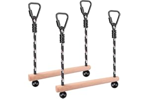 ‎BENELABEL BeneLabel Children's Trapezoidal Swing, Monkey Bar, Trapezoidal Bar, Obstacle Course, Swing Bar, Playground, Trapezoidal Swing Gymnastics Bar with Carabiner for Indoor, Outdoor, Ninja Training Course