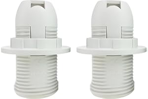 XICIKI 2 Pcs E14 Lamp Holder Light Fitting Parts Bulb Holder Socket Pendant Socket Lampshade Ring for Most Light Bulbs