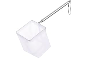 JIEYAO Siatka na ryby z wysuwanym uchwytem, 6,35 cm, mała siatka do akwarium, miękka, delikatna siatka wędkarska, teleskopowa siatka do akwarium, akcesoria do zbiornika, stawu, strumienia