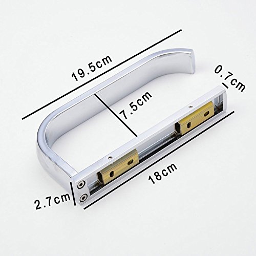 Aothpher Moderne Wand-Toilettenpapierrollenhalter Badezimmer-Gewebe-Rack，Messing，Verchromte, Weiß, 180x27x75mm - 5