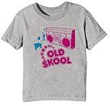Hecho en Europa Old Skool Niños Unisexo Niño Niña Camiseta Cuello Redondo Gris Manga Corta Tamaño XL Kids Unisex Boys Girls T-Shirt Grey X-Large Size XL