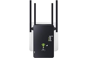 GLXERTVZ WLAN Repeater WLAN Verstärker 1200Mbit/s Dualband 2,4GHz+5GHz WiFi Booster mit Repeater/Router/Access Point Modus, 4 Antenne, Einfache Einrichtung, WiFi Range Extender Mit LAN/WAN Port