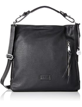 L.Credi Damen Venezia Schultertasche, Schwarz (Schwarz), 15x30x35 cm