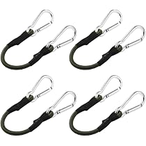 Set 6 Tiranti Elastici Con Moschettone – 35, 65 E 95 Cm, In Gomma Rinforzata, Carico Robusto, Per Bici, Auto, Campeggio E Giardino