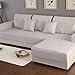 Produktbild Baumwolle Schnittsofa Werfen Abdeckung Pad Für die Ganze Saison,Anti-Rutsch Gesteppte Möbel Protektoren Für Haustier Hund Slip Cover Für l U-Form Sofa-1 stück-X 35x28inch(90x70cm)