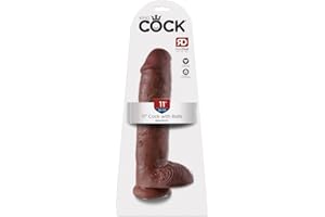 PIPEDREAM King Cock 11" Cock with Balls, Brown, 28 cm