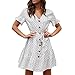 Produktbild Bluestercool Sommerkleid, modisch, lässig, kurzärmlig, gepunktet, sexy, V-Ausschnitt, Rüschen, Bandage, Strandkleid, Swing Minikleid, Kleid, Unterwäsche Large Blanc-2