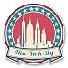 Produktbild 2 x New York Amerika USA vinyl Aufkleber Aufkleber Laptop Reise Gepäck Auto Ipad Schild Fun # 6736 - 10cm/100mm Wide